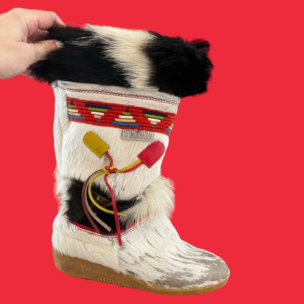 Vintage Tecnica winter pony hair fur boots 6.5